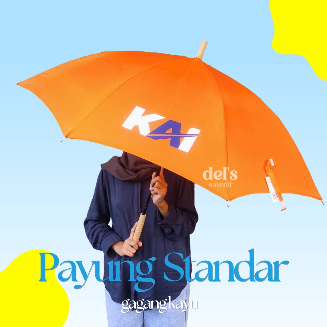 Payung Standar Gagang Kayu
